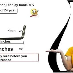 q1 beads 24 Pcs 6" inch Steel Wall Hanger Display Wall Hook for Shop, Counter,Store Hook 1 image 2