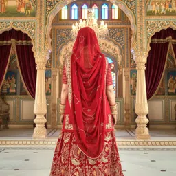 womengirlfashion Embroidered Semi Stitched Rajputi Poshak image 1