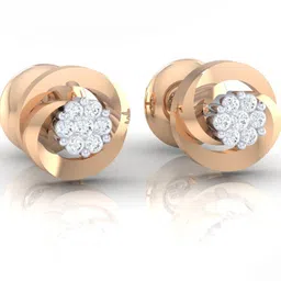 Diamtrendz Jewels Rose Gold 18kt Diamond Stud Earring-picture-13