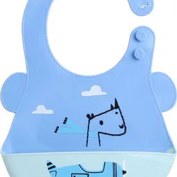 polka tots Waterproof Silicone Bibs for Feeding & weaning Babies with Adjustable Velcro-picture-17