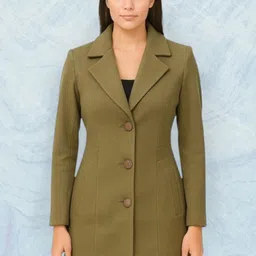 pepzo Women Solid Double Breasted Casual Blazer-picture-11