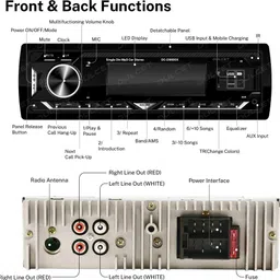 dulcet Mp3 with Detachable Front Panel DC-D9000X Car Stereo image 3