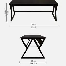 riyan luxiwood Daffodil Workstation In Brown Colour image 2