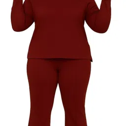 chrome & coral Solid Women Track Suit image 4