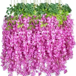 ajaa Purple, Green Westeria Artificial Flower-picture-13