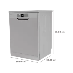 Crompton Voila 14 Place Settings Free Standing Dishwasher with Steam Wash (Dark Silver) image 2