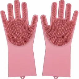 ablue clipper SiliconeGloves with Reusable Heat Resistant Tool for Cleaning,Dish Washing 1pair Wet and Dry Glove Set-picture-17