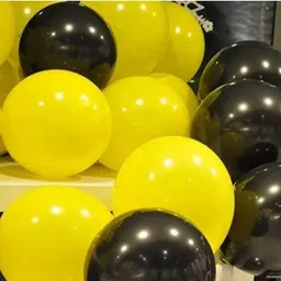 mosclue Solid Hd/Metalic 100 Balloons Yellow,Black For Kids/Adult/Party/Birthday Decorations Balloon image 2