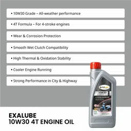 exa lube High Quality Pack Of 900ml SAE 10W30 API-SN 4T Motercycle High Performance Engine Oil image 3