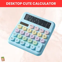 frony Desktop Cute Calculator, 12-Digit Large Display With Aesthetic Candy ColorY327 Desktop Cute Calculator, 12-Digit Large Display With Aesthetic Candy ColorE327 Basic Calculator image 1