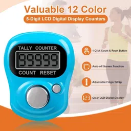 ayw Finger Counter for Pooja Meditation Finger Ring Digital Electronic, Mantra Jaap Digital Tally Counter image 2