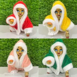 rajveer traders Size 1, Laddu Gopal Ji Winter Monkey Dress, Random Colour, Pack of 4 Dress-picture-15