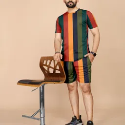 riocreation Men Night Suit Set Multicolor Checkered image 5