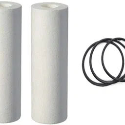 bioway by n/a 2PP SPUN FILTER CARTRIDGE 10'' WITH BOWL O RING BLACK 3PCS FOR RO WATER PURIFIER Solid Filter Cartridge image 1
