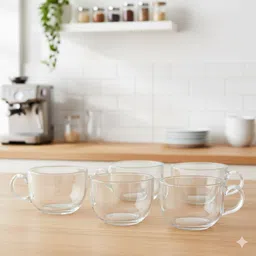 d s enterprise Pack of 6 Glass 140 ROUND TEA CUPAAAAV-picture-37