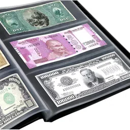 asv Currency Note Collection Album with Leather Cover For Keeping 90 Pockets-BLACK-BEST FOR COLLECTION image 3