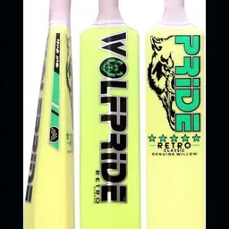 wolf pride Retro C White/W tennis bat ivory plastic double blade cricket Bat No8-w31_PK310 PVC/Plastic Cricket Bat For 15+ Yrs-picture-19