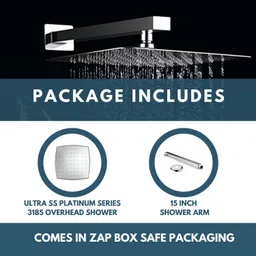 zap Ultra Slim Square Rain Shower Head_083 Fixed Mount image 5