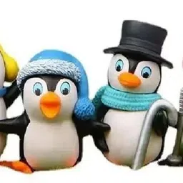 fozzo-sk Cute Penguins Figures Tiny Models Birds Animation Cartoons-picture-41