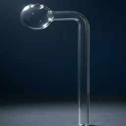 agnix 6 inch Bend Glass Oil Burner Pipe Transparent (Pack of 4) Borosilicate Glass Inside Fitting Hookah Mouth Tip image 2