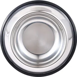 furever friends Dog Bowl with Rubber Base for Food and Water Bowls 700ML (PACK OF 2 ) Stainless Steel, Silicone Pet Bowl image 2