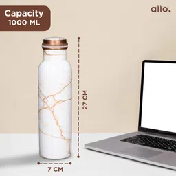 allo Pure Tamba Water, Alkline & Antioxidant, 100% Leak Proof For Office, Gym, Adults 1000 ml Bottle image 4