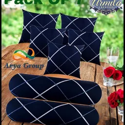 Microfibre Bolster Pack of 7 Stripes 5 Cushion 2 Bolster-image-51