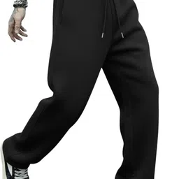 dockstreet Men Solid Black Track Pants-picture-21