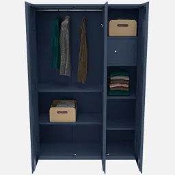 godrej interio Neolite 3 Door Metal Almirah in Denim Blue Colour image 5