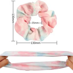 staila CHIROGRAPHY 12 Pcs Chiffon Hair Bands Ponytail Ties Hair Scrunchies Flower Hair Scrunchies Girl Hair Accessory, Great for Casual and Party Dress image 2