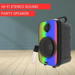 GUGGU Raibow (BLUETOOTH TROLLEY SPEAKER) Dynamic Thunder Sound With Karaoke MicO317 35 W Bluetooth Party Speaker-picture-10