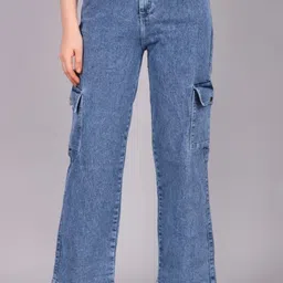 jainrik Women Boyfriend Mid Rise Blue Jeans-picture-11