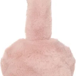 uttarakhand handicrafts Fluffy Pastel Pink Winter Earmuffs for Girls & Women | Soft Plush Ear Warmers Ear Muff image 2