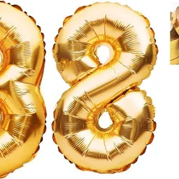 acril Solid Golden '38' number Numerical Foil-picture-21