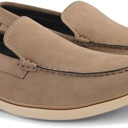 roadster Men Beige Solid Suede Casual Slip On Comfortable Penny Moccasins Loafers Shoes Loafers For Men image 4