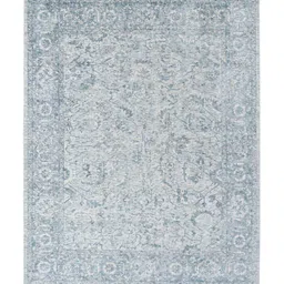 neu looms Grey Traditional Viscose 6 x 9 Feet Hand Woven Carpet image 3