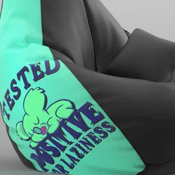 comfybean 4XL Premium, Designer - Lazy Legends Theme-Tested Positive - Printed Teardrop Bean BagWith Bean Filling image 3