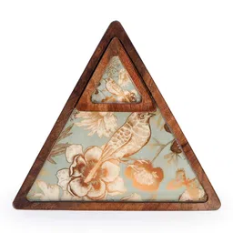 the home co. White Mango wood 10 Inch Triangle Appetizer Platters image 5