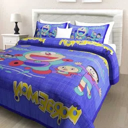 Cotton Double Flat 200 TC Cartoon Bedsheet-image-76