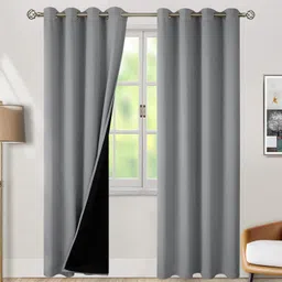 bfam 213 cm (7 ft) Door Polyester Blackout Curtain (Pack Of 2)-picture-10