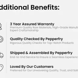 woodsworth from pepperfry Miranda Chenille Fabric 3 Seater Sofa In Charcoal Grey Colour image 3