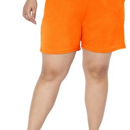 brinns Solid Women Orange Casual Shorts-picture-44