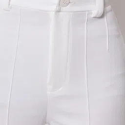 kotty Women Regular Fit White Viscose Rayon Trousers image 4