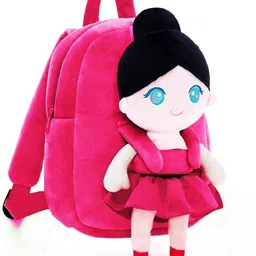 frantic Preminum Quality Soft Fabric Velvet Kids Bag for Picnic (Rani_BallerinaDoll) Plush Bag-picture-14