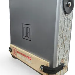 rhythm pro Cajon Cube Pro Traveller Cajon (MATT SILVER) With External Snare Tap & Strap Cajons image 3