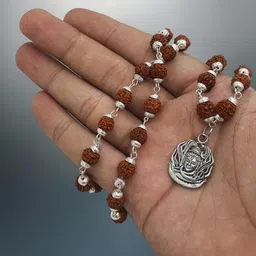 Silver Beads Brass, Wood Locket Set-image-10