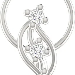 avsar Malika 14kt Cubic Zirconia White Gold Nose Wire-picture-14