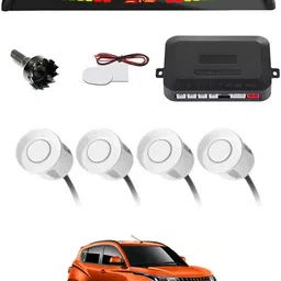 intenzo Universal 4 White Reverse Parking Sensor With LED Display For Cars-170 Safety of Passengers/Car One Alarm Kit-589 Parking Sensor-picture-31