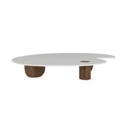 the flamingo life Aalto Glass Coffee Table In White Colour image 4