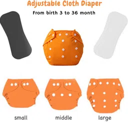 hokista 100% Cloth Diapers for Babies Washable & Reusable Diaper 3M-3Y image 2